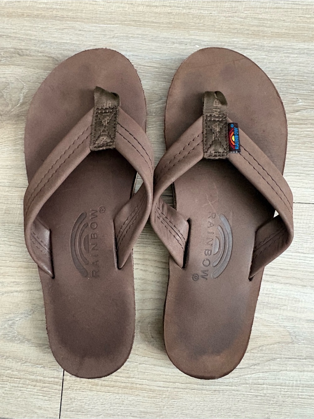 Rainbow Brown Flip Flops - Women’s Casual Sandals - Picture 3 of 4